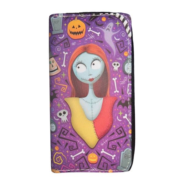 Nightmare Before Christmas Billfold Zippered Wallet Skellington (8) - Picture 1 of 2